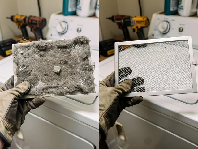 Professional lint trap cleaning by Delray Beach Dryer Vent Cleaning in Delray Beach