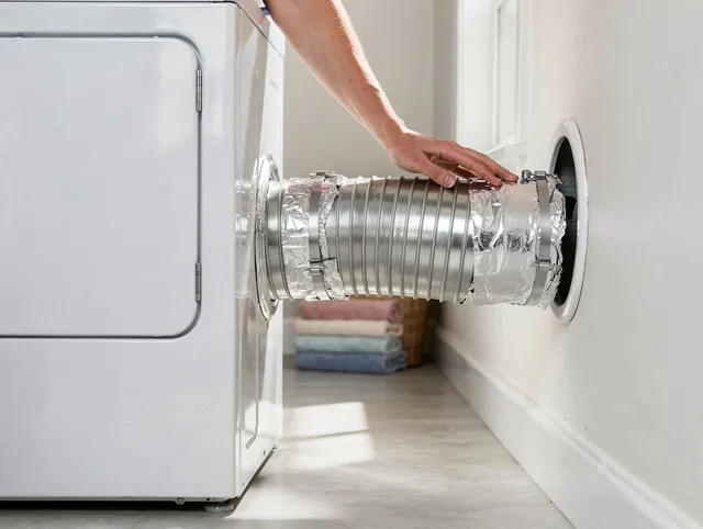 Professional dryer vent hose installation by Delray Beach Dryer Vent Cleaning in Delray Beach