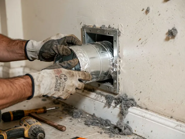 Professional dryer vent repair and installation by Delray Beach Dryer Vent Cleaning in Delray Beach