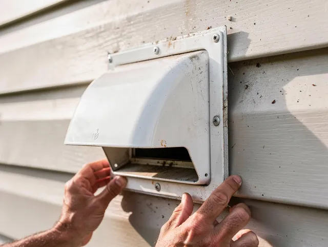 Delray Beach Dryer Vent Cleaning technician delivering thorough residential dryer vent cleaning service in Delray Beach